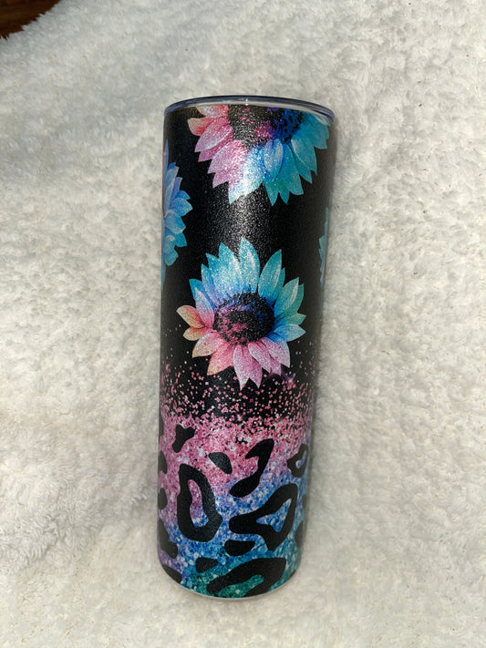 Sunflower Pink / Blue Tumbler